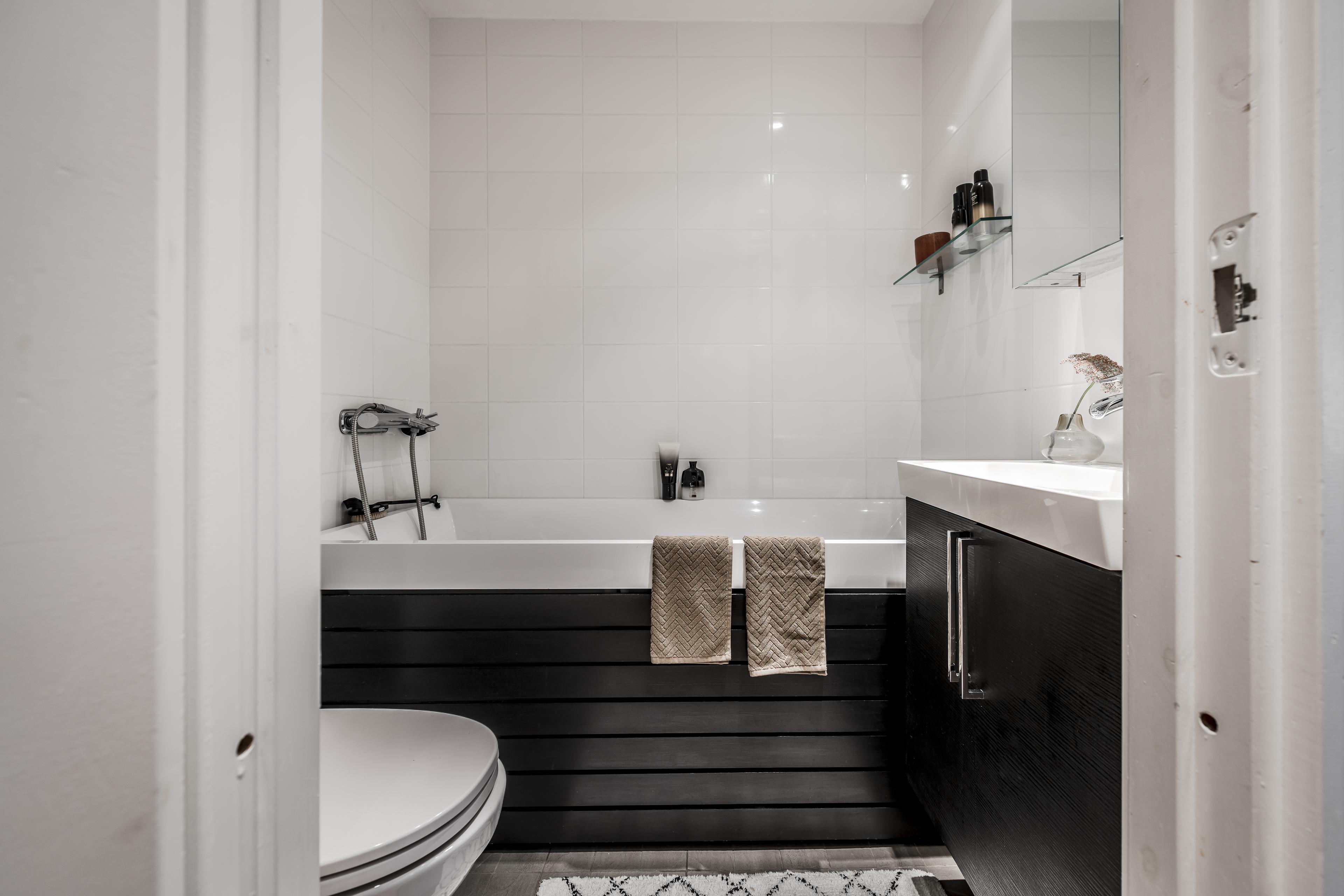 Renoverat badrum med badkar