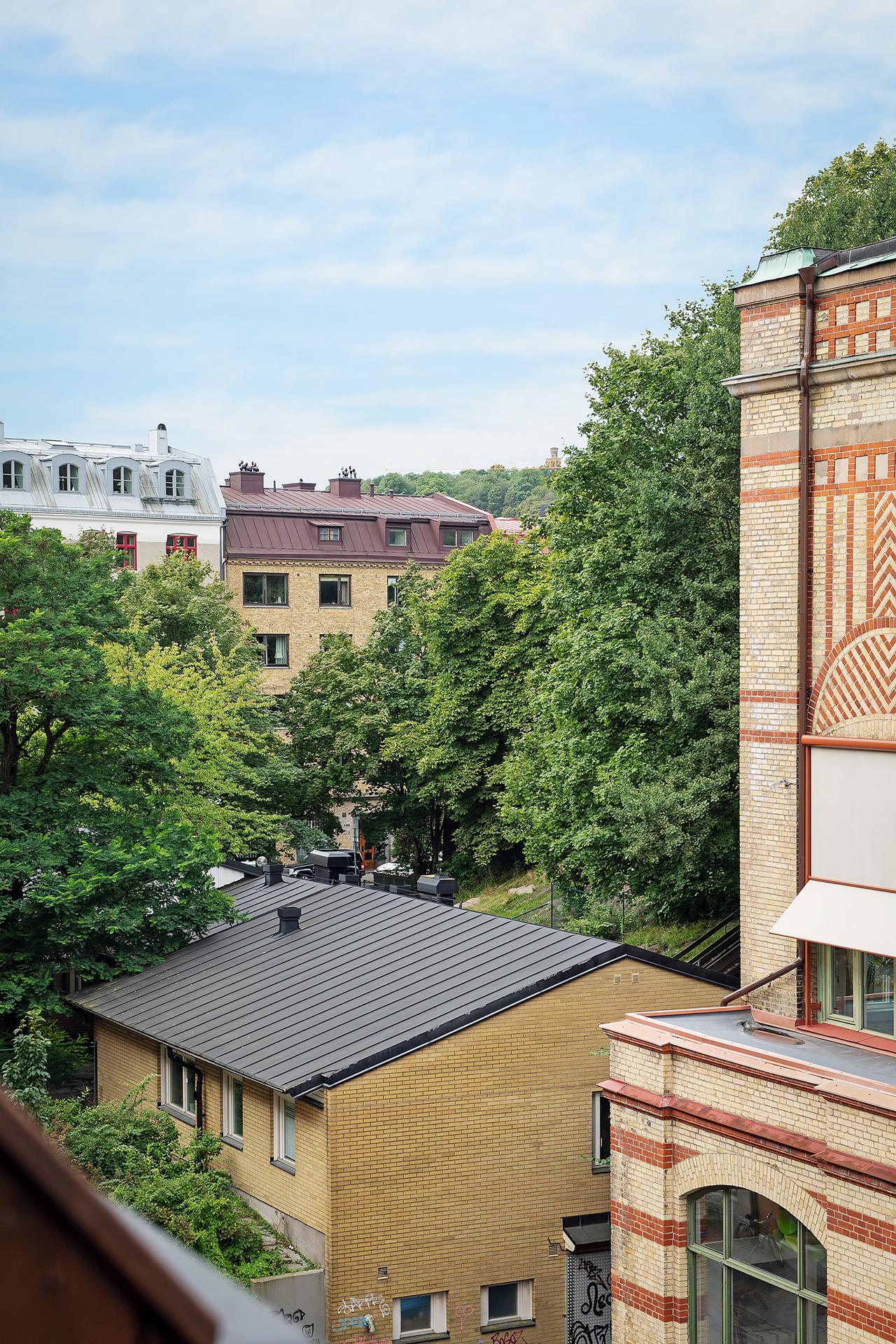 Utsikten erbjuder en härlig vy över grönskan