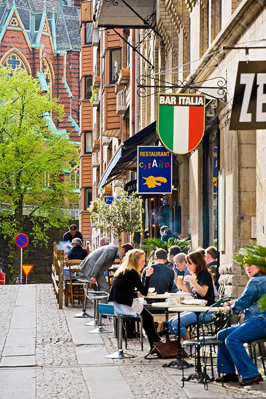 Bar Italia serverar utsökt italienskt kaffe...