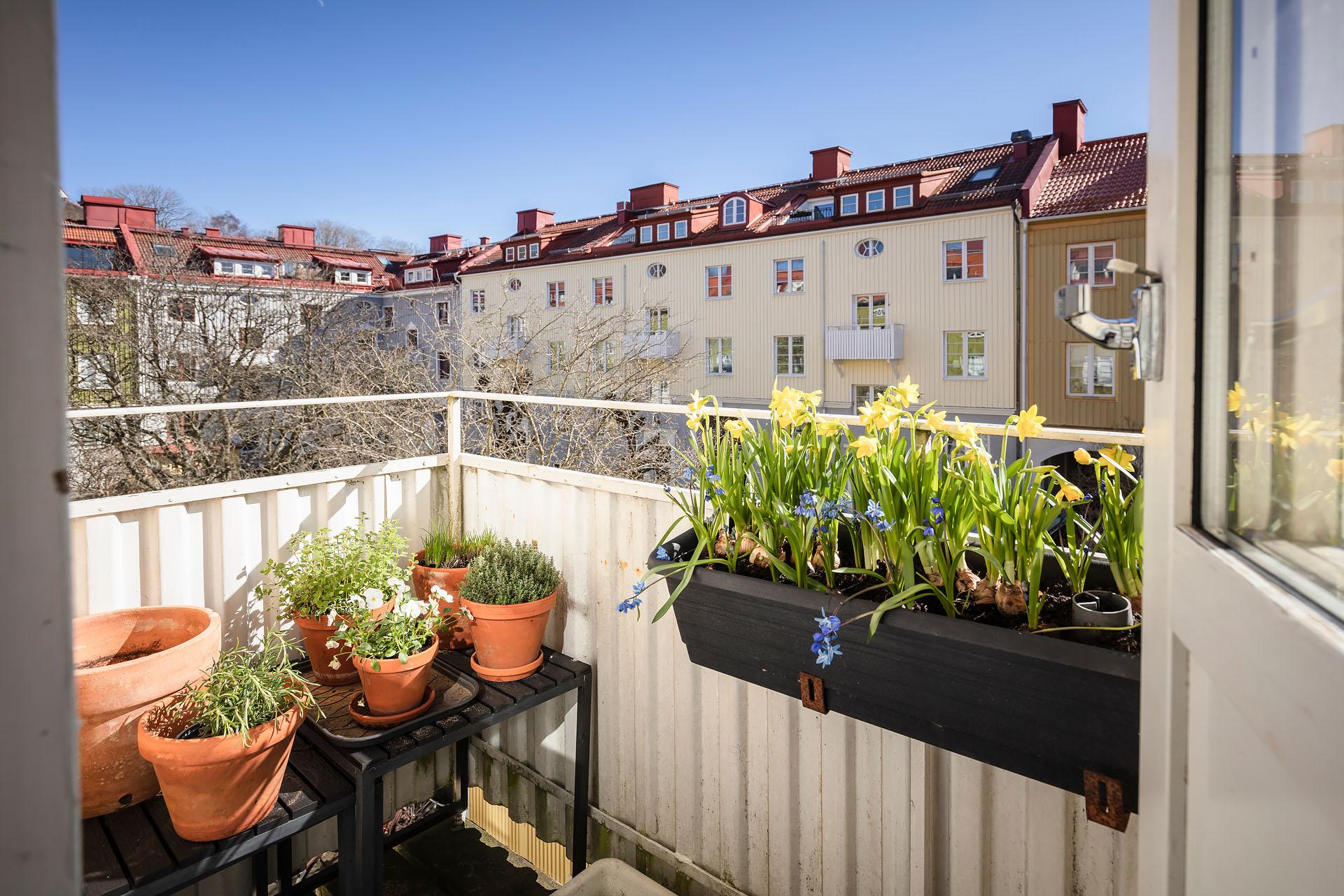 Gemensam balkong i trapphuset