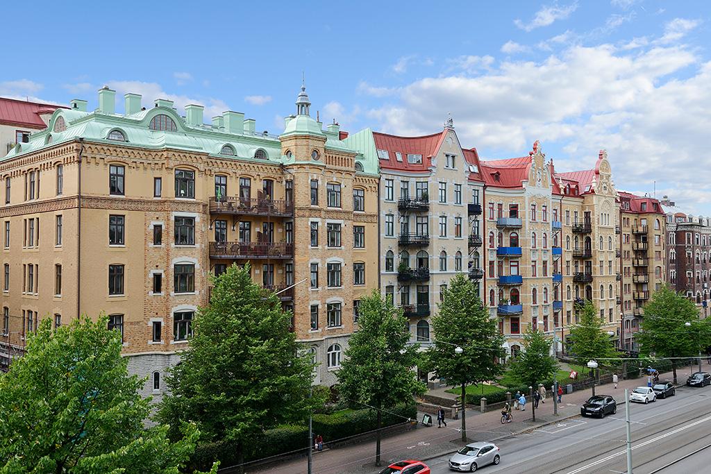 Paradgatan i Linnéstaden och dess vackra hus