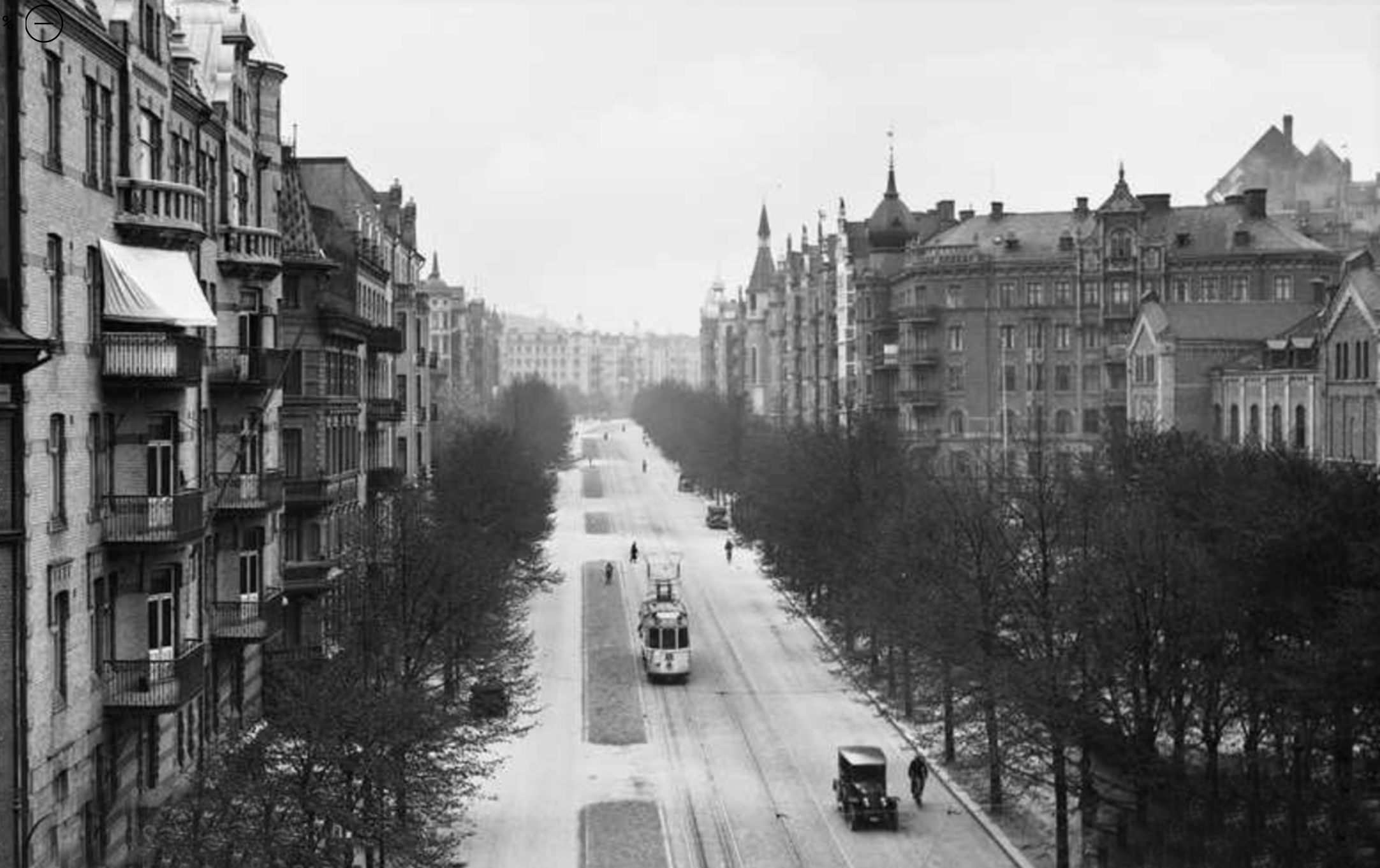 Linnégatan vid Prinsgatan ca 1905