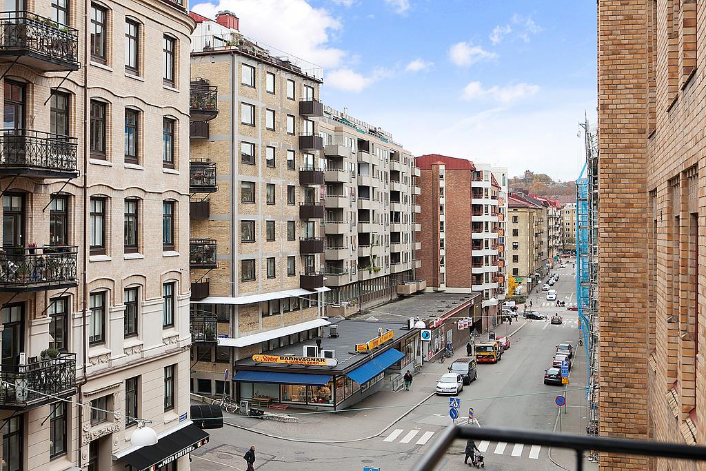 ...med fin vy ner mot Linnégatan