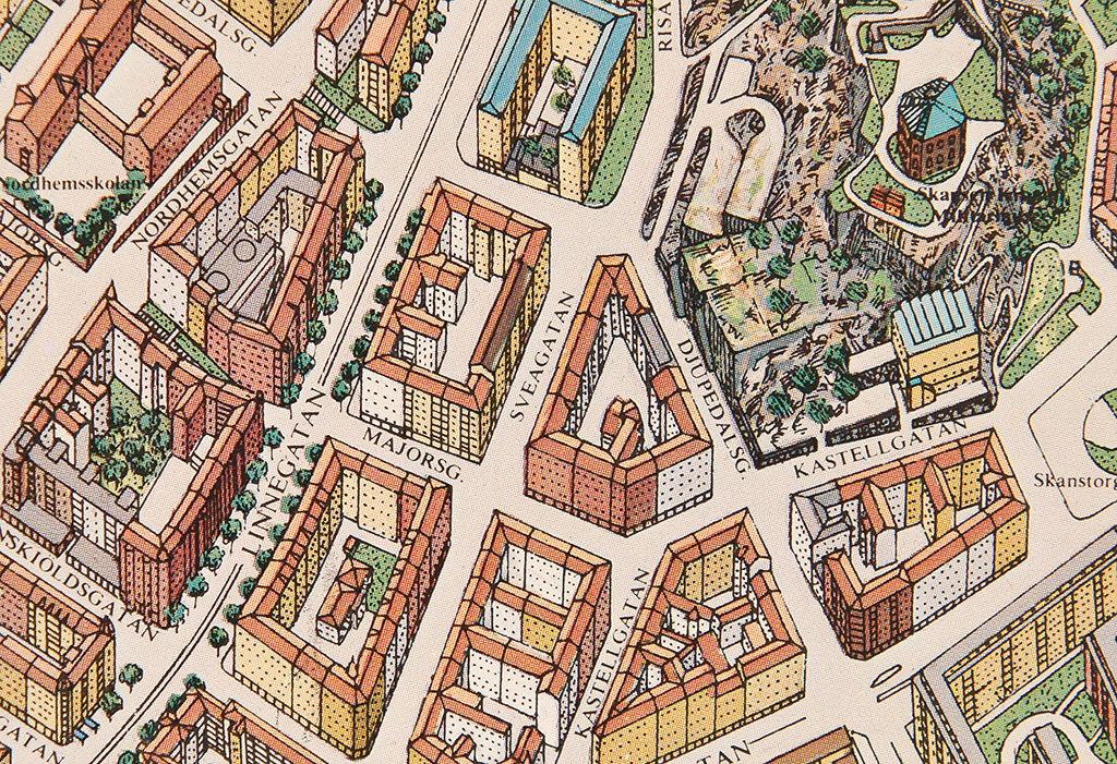 Kastellgatan/Majorsgatan vid Skansbergets fot är Linnés kanske mest populära kvarter