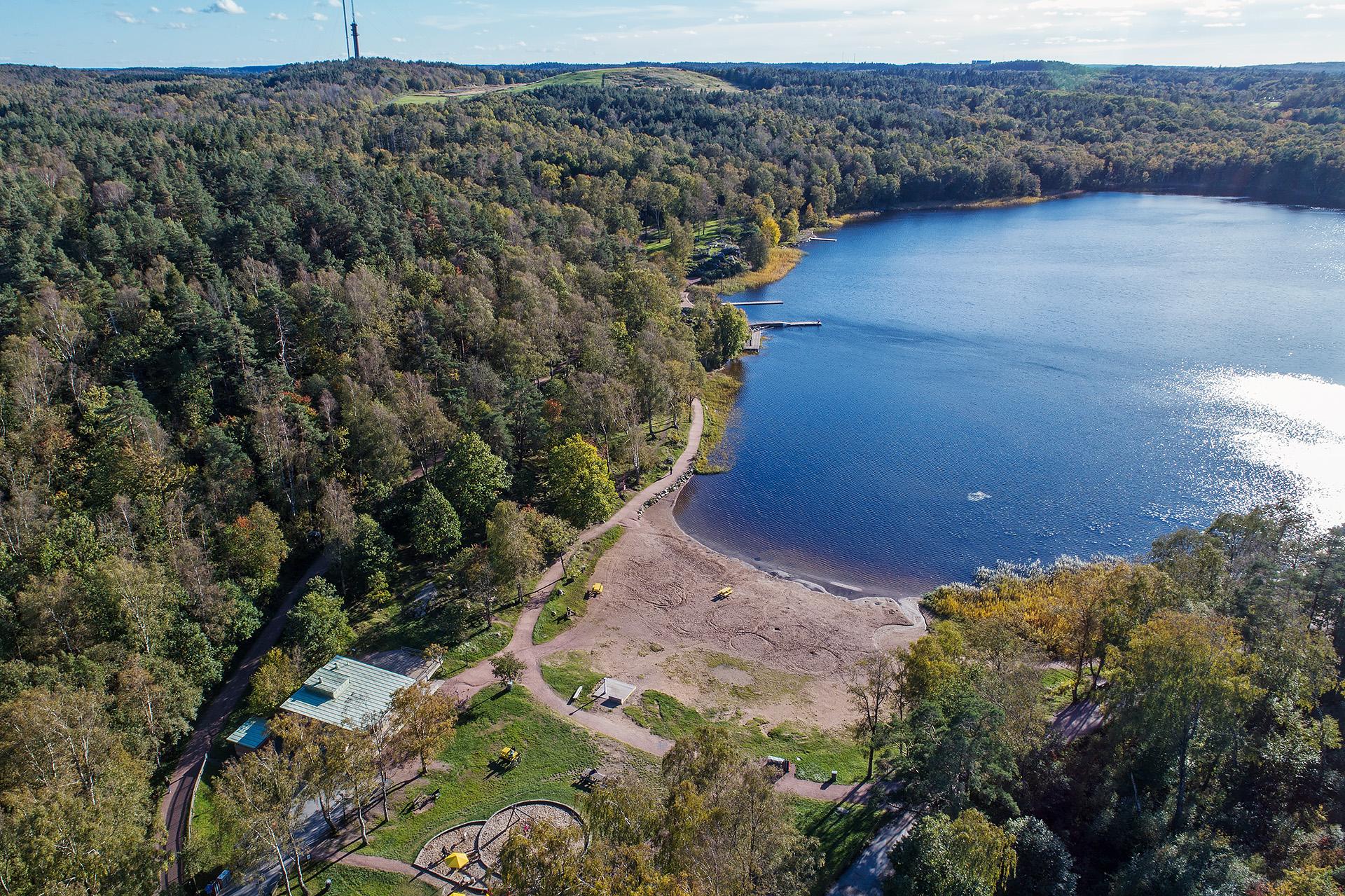 Härlanda tjärn en kort promenad bort