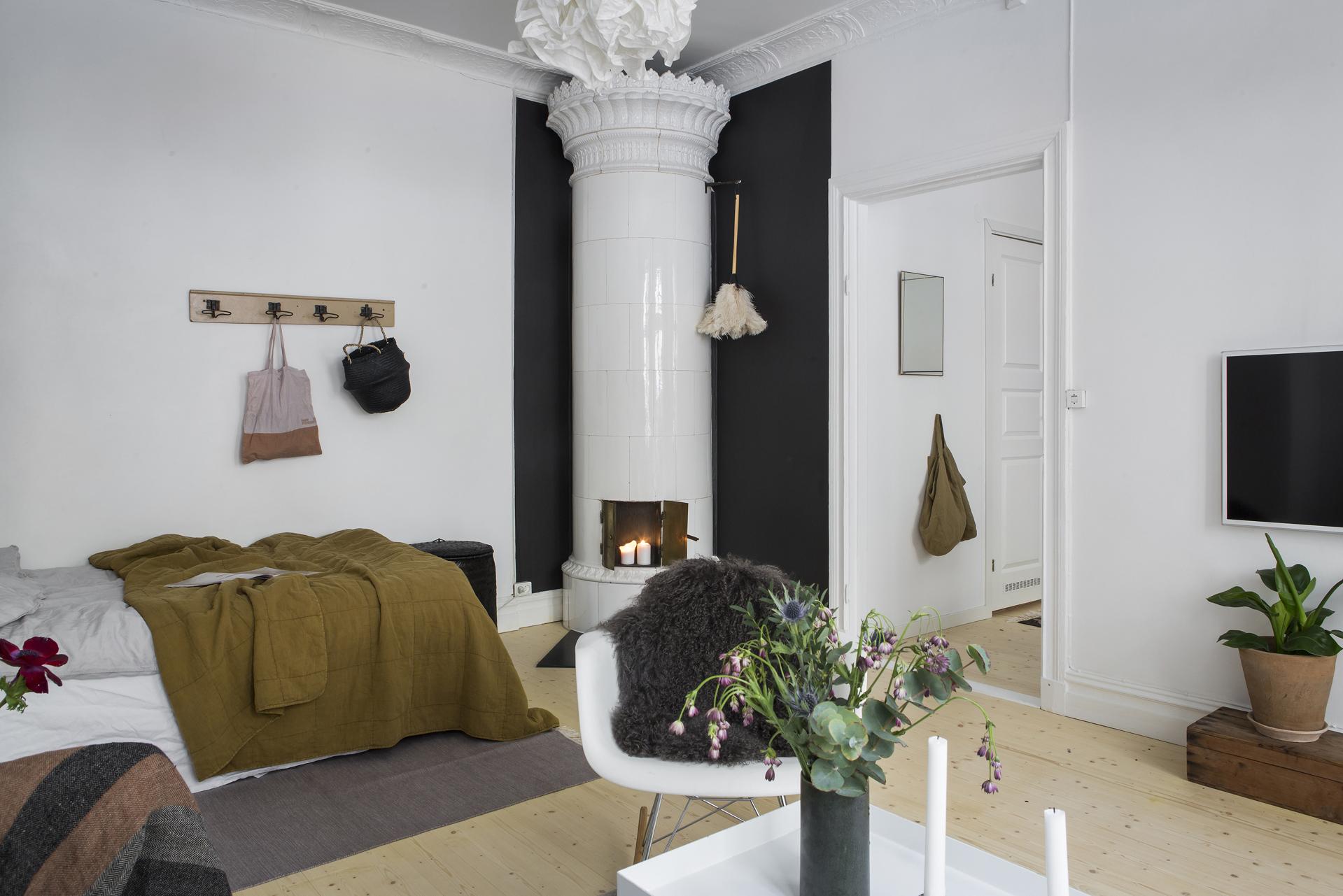 Rummet är stort och lätt att möblera