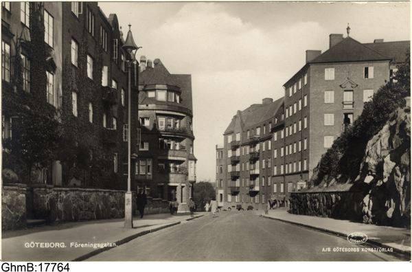 Erik Dahlbergsgatan, västerifrån, omkring år 1935.