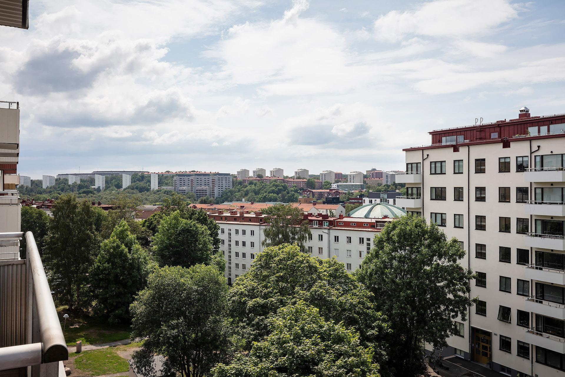 Milsvid utsikt i härligt västerläge