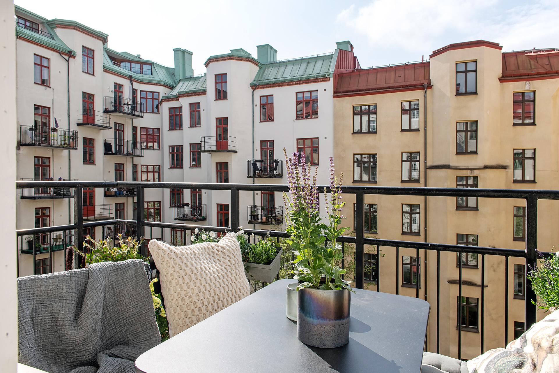 En av de bättre balkongerna i Linnéstaden