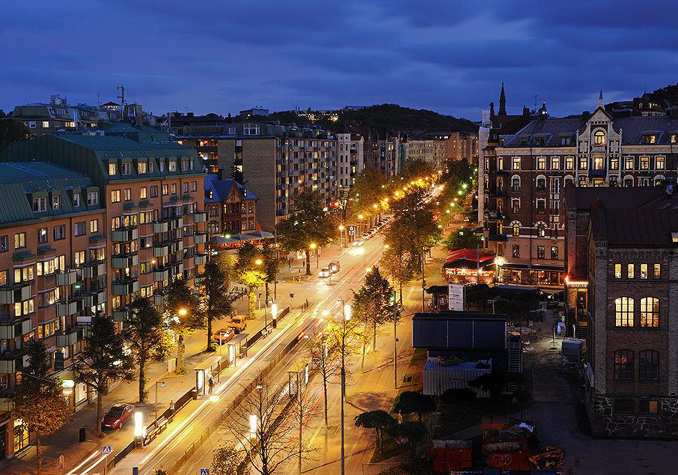 En stadsdel full av liv och rörelse