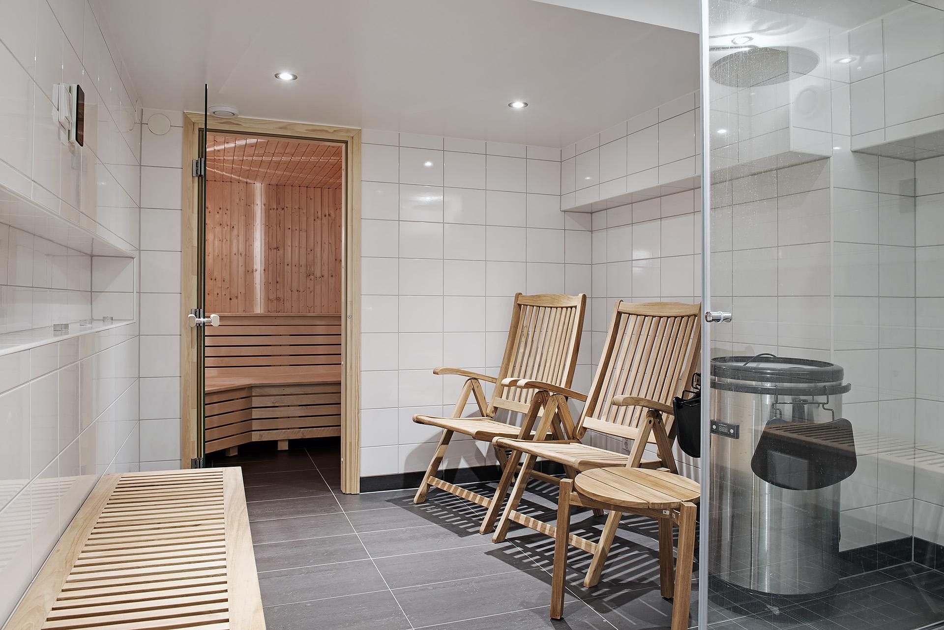 Bastu för de boende