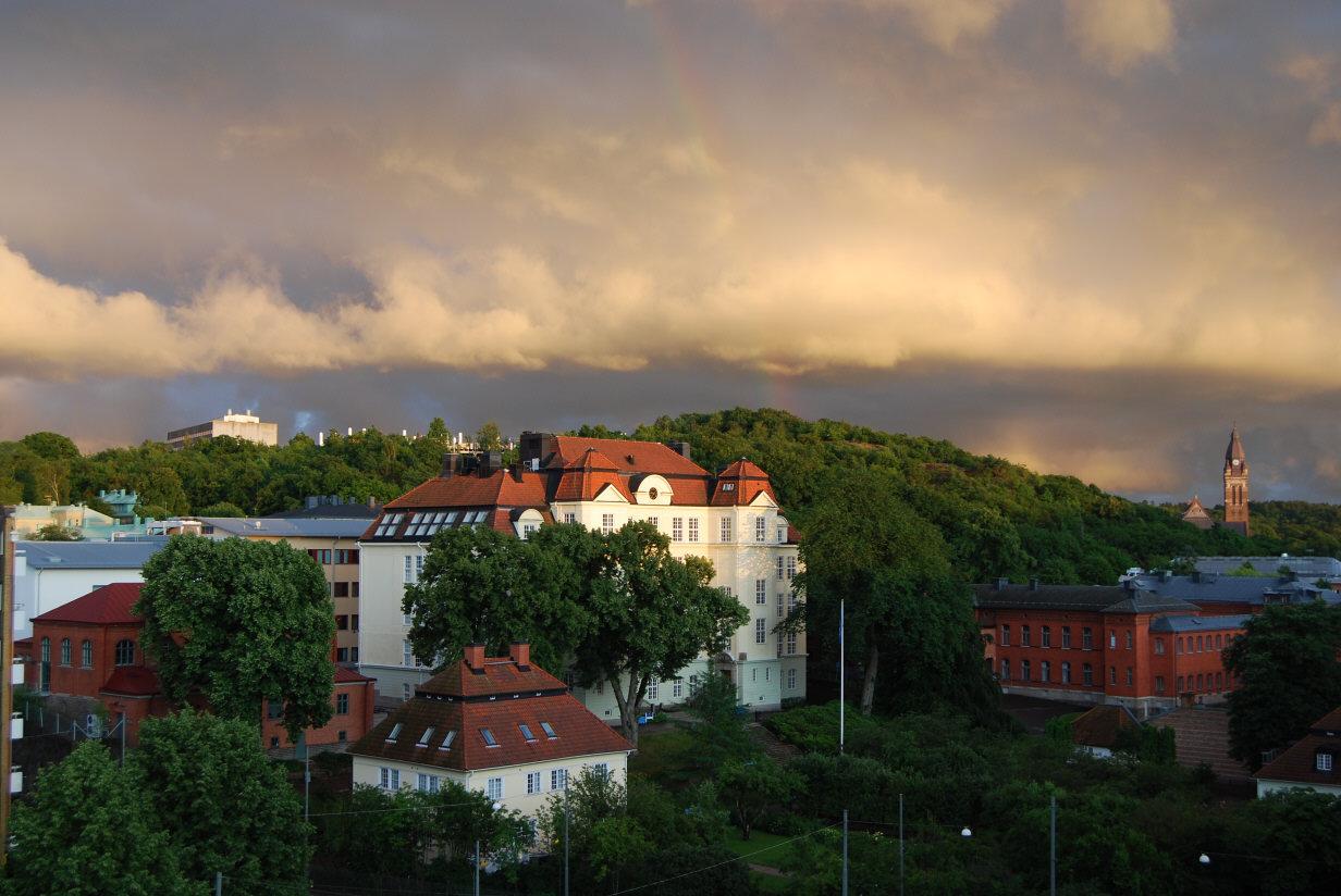 Hänförande utsikt över en grönskande park