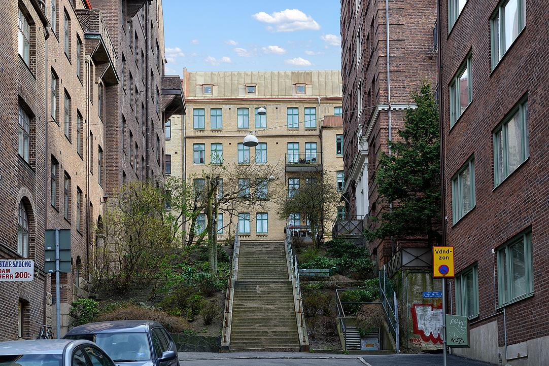  Luntantugatans trappa upp mot Hvitfeldtsgatan