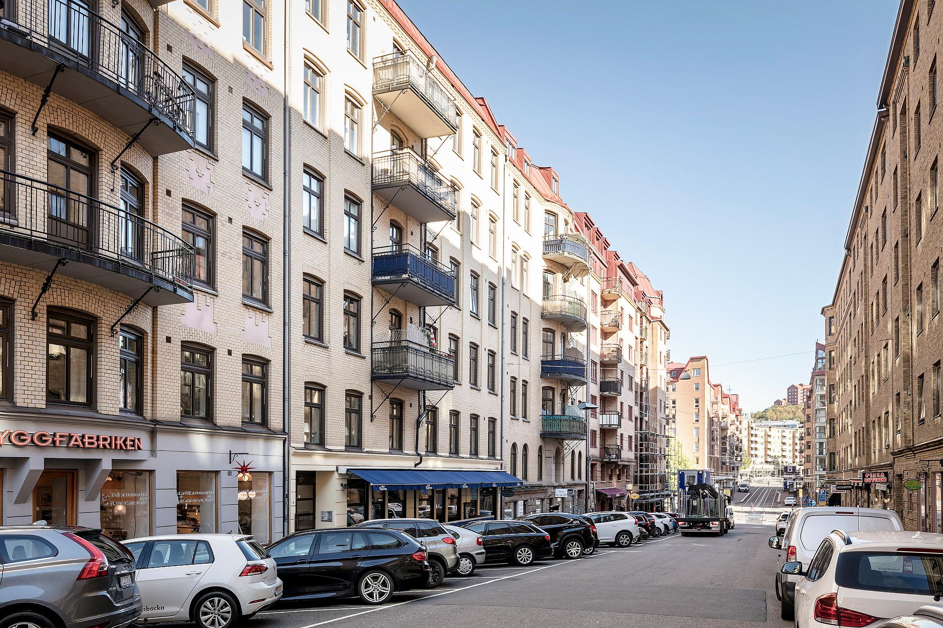 Vackert hus på lugna Olivedalsgatan