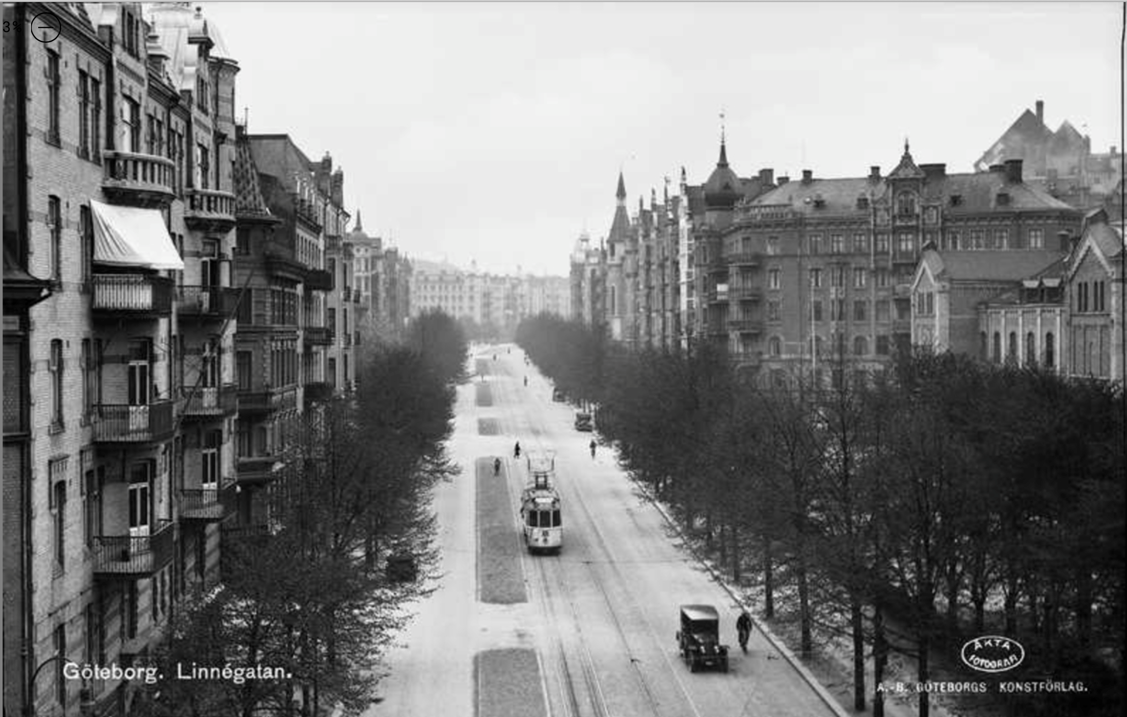 Linnégatan vid Hagabion cirka 1910