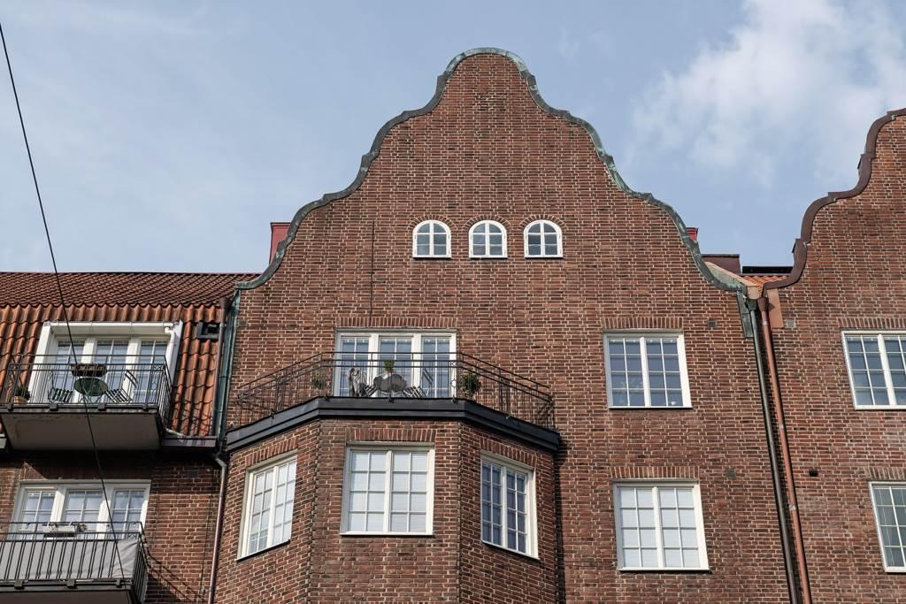 Översta balkong ovan burspråket