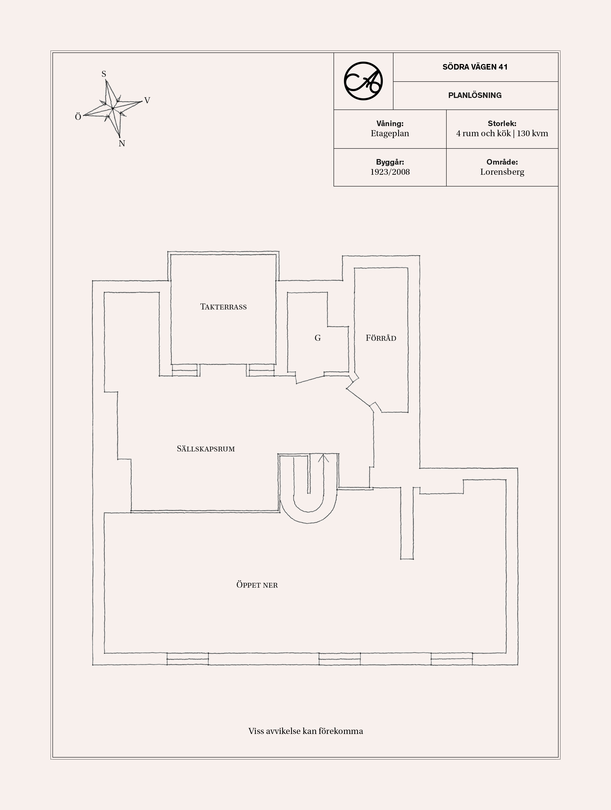 Planlösning, etageplan