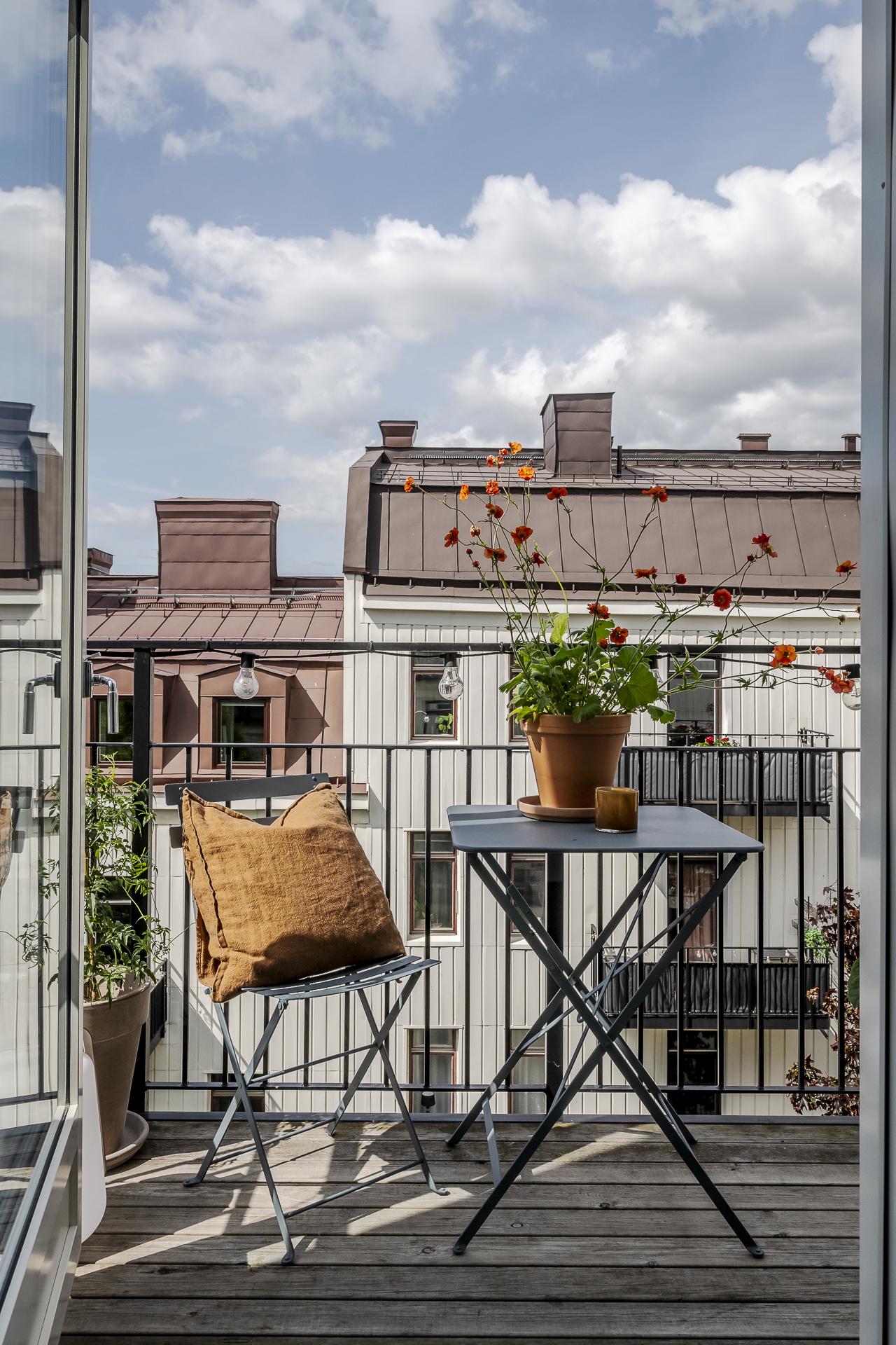 Stor balkong med minst sagt hänförande utsikt.