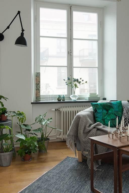 Originalparkett, stuckatur & gjutjärnselement