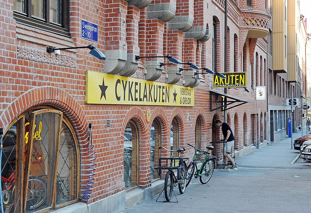 Praktiskt med cykelverkstad som hyresgäst i huset