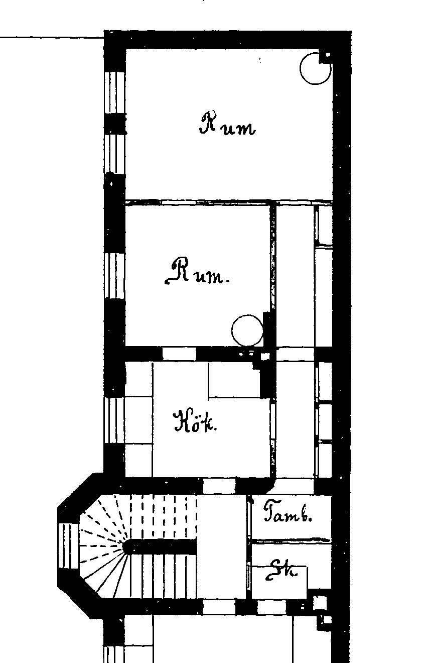 Ursprunglig planlösning, 1893