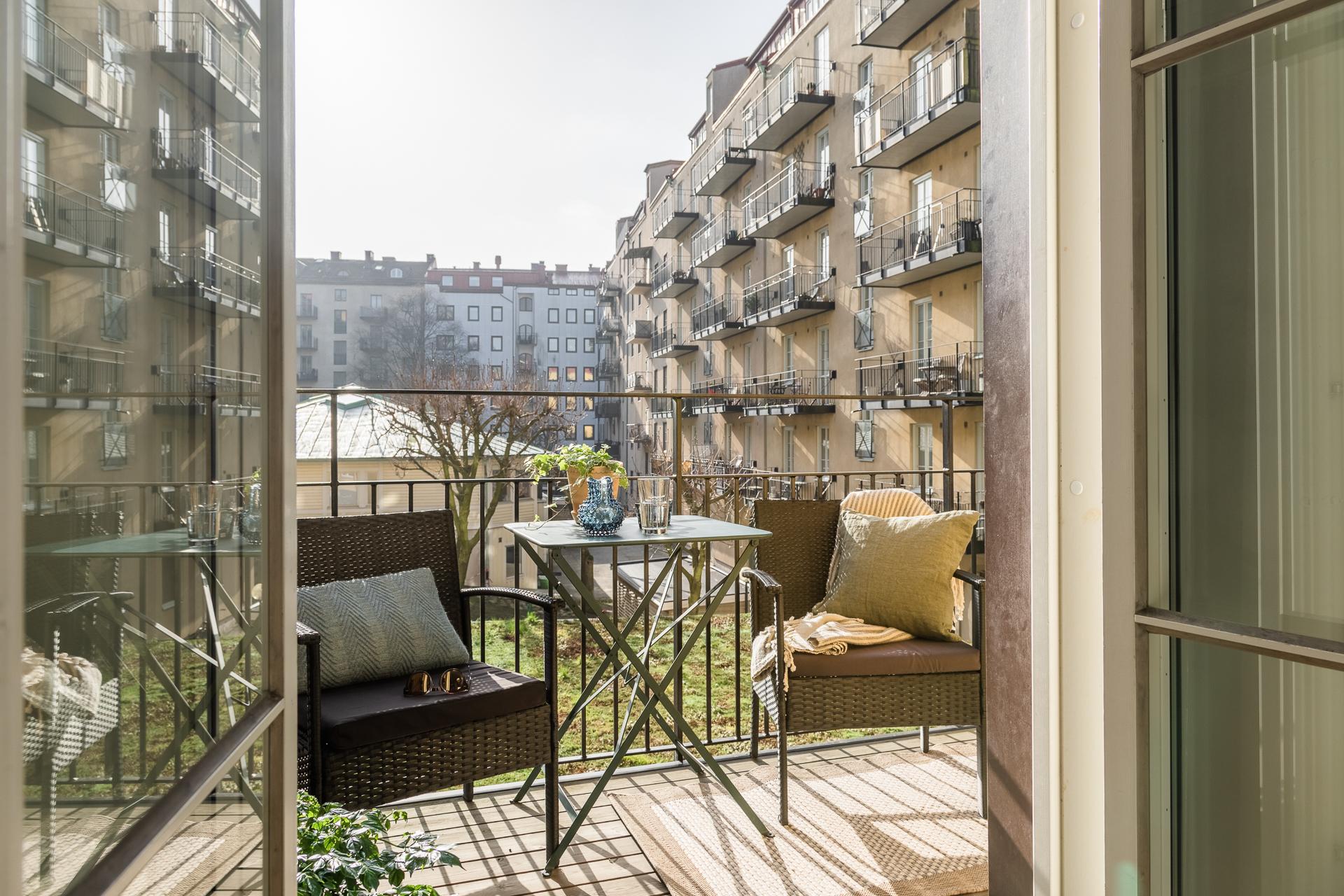 Glasade dörrar suddar effektivt ut gränsen mellan inne och ute