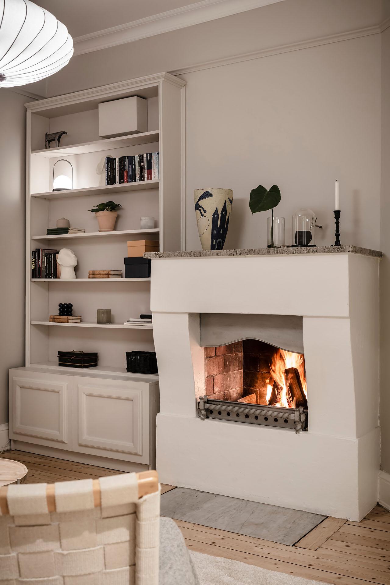 Öppen spis vilken sotades senast våren 2020, även provtryckt