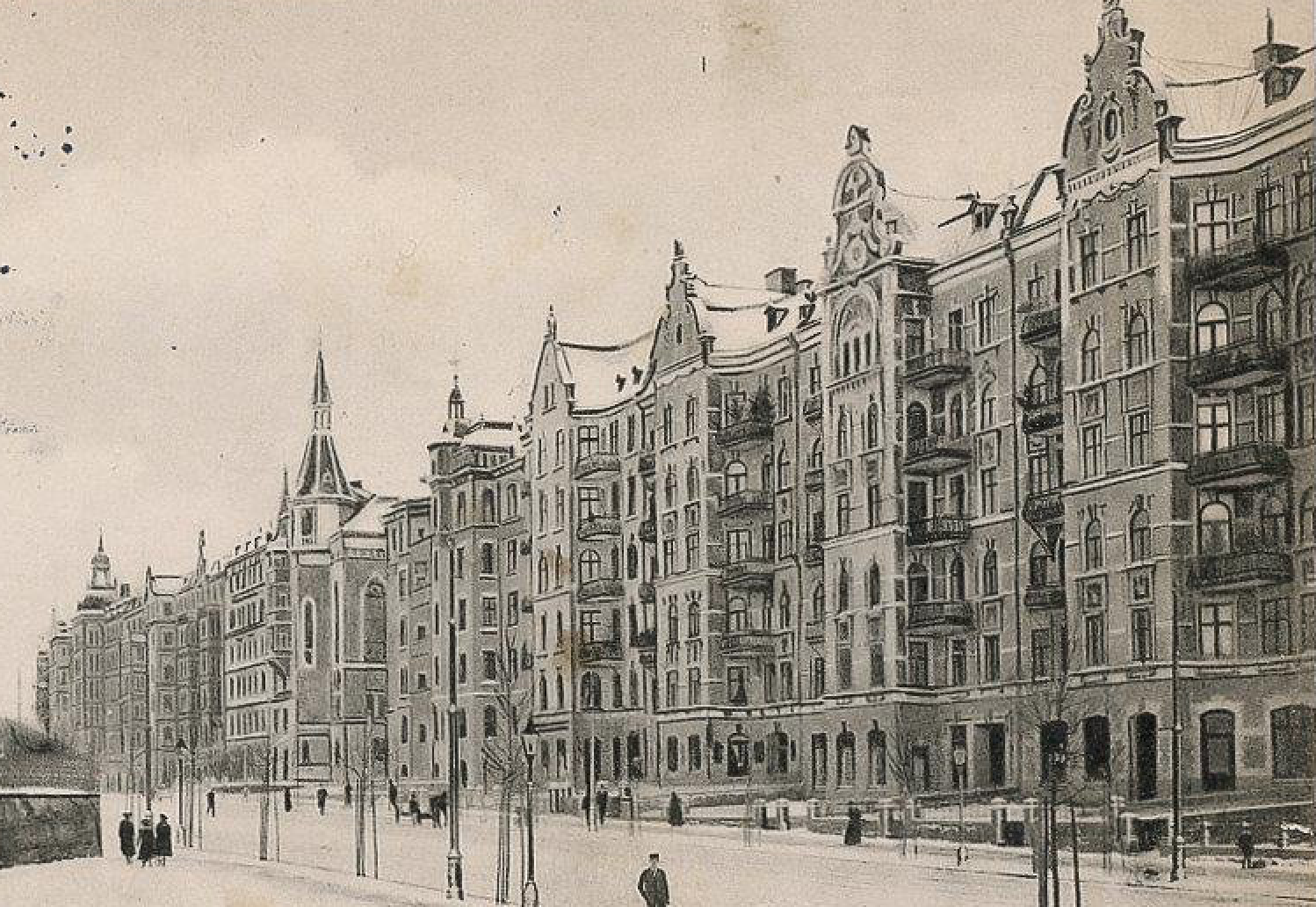 Bilden är från 1904 - och vårt hus syns näst längst till höger i bild